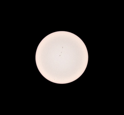 Sunspots - Solar disk before start of eclipse  by Terry Riopka