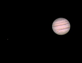 Jupiter - Great Red Spot And Europa  by Terry Riopka