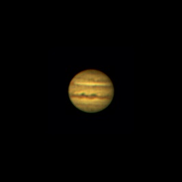 Jupiter - Red Spot on the Horizon  by Terry Riopka